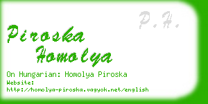 piroska homolya business card